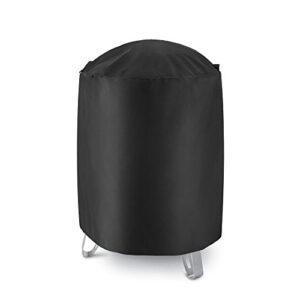 sunpatio round smoker cover 30 inch, heavy duty waterproof pit barrel smoker cover, outdoor charcoal kettle grill cover, all weather protection for weber, charbroil, char-griller kamado and more grill
