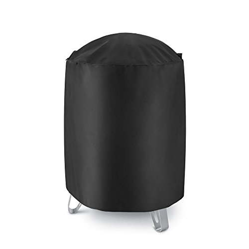 SunPatio Round Smoker Cover 30 Inch, Heavy Duty Waterproof Pit Barrel Smoker Cover, Outdoor Charcoal Kettle Grill Cover, All Weather Protection for Weber, Charbroil, Char-Griller Kamado and More Grill