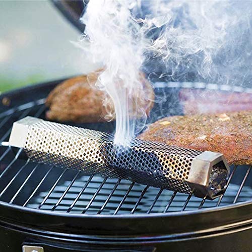 Pellet Smoker Tube 6 &12 inch Smoke Tube - Stainless Steel Wood Tube - Suitable for Any Grill or Smoker - Adds Delicious Wood Smoke Flavor on Your Barbecue Food (6 &12 inch)