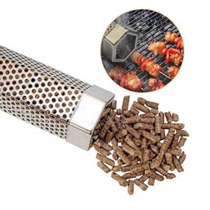 Pellet Smoker Tube 6 &12 inch Smoke Tube - Stainless Steel Wood Tube - Suitable for Any Grill or Smoker - Adds Delicious Wood Smoke Flavor on Your Barbecue Food (6 &12 inch)