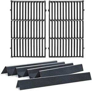 hongso 19.5″ grill grates 17.5″ flavorizer bars for weber genesis 300 series e-310 e-320 e-330 ep-310 ep-320 ep-330 s-310 s-330 gas grill (2011-2016 with front control knobs) 7524 7621