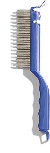 SPARTA 4067200 Flo-Pac Plastic Kitchen Brush, Grill Cleaning Brush, Griddle Brush With Scraper For Kitchen, Restaurant, Home , 11.375 Inches, Blue