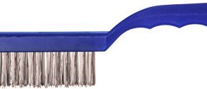 SPARTA 4067200 Flo-Pac Plastic Kitchen Brush, Grill Cleaning Brush, Griddle Brush With Scraper For Kitchen, Restaurant, Home , 11.375 Inches, Blue