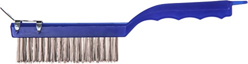 SPARTA 4067200 Flo-Pac Plastic Kitchen Brush, Grill Cleaning Brush, Griddle Brush With Scraper For Kitchen, Restaurant, Home , 11.375 Inches, Blue