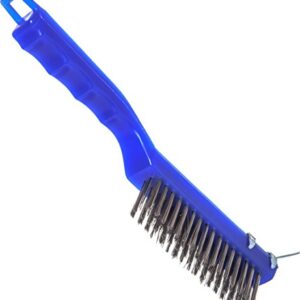SPARTA 4067200 Flo-Pac Plastic Kitchen Brush, Grill Cleaning Brush, Griddle Brush With Scraper For Kitchen, Restaurant, Home , 11.375 Inches, Blue