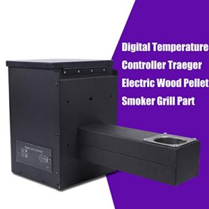 Electric Wood Pellet Smoker Grill Intelligent Digital Temperature Controller DIY Outdoor Pellet Grill Wood Pellet Grill & Smoker for BBQ Outdoor, Bake, Roast, Braise, US Plug