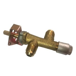 Meter Star CSA Certified Brass Safety Gas Valve for Fire Pit/Gas Grill, BBQ Grill Control Valve Assembly with 3/8" NPT(5/8UNF) Inlet and Outlet Corrugated or Flexible Hose