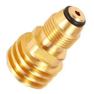uenede brass propane tank adapter converts pol lp tank service valve to qcc1/type1 hose or regualtor old to new type connection