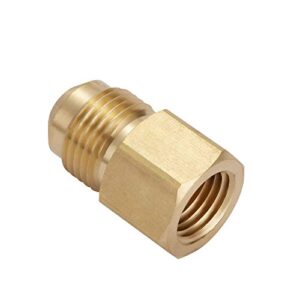 Litorange 4 PCS 3/8 Inch Flexible Flex Gas Line Hose Brass Connector Kit,3/8"Male Flare x 1/4"Male NPT & 3/8"Male Flare x 1/4"Female NPT,Fit for LPG, NG Propane Fire Pit Hose