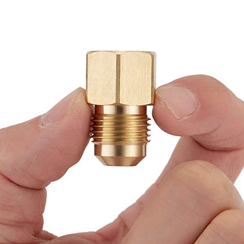 Litorange 4 PCS 3/8 Inch Flexible Flex Gas Line Hose Brass Connector Kit,3/8"Male Flare x 1/4"Male NPT & 3/8"Male Flare x 1/4"Female NPT,Fit for LPG, NG Propane Fire Pit Hose