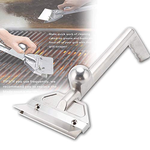 WITBASS Grill Scraper, Heavy Duty Aluminum Die-Cast Extra Large Griddle Scraper Set with Blades Flat Top Grill Accessories Griddle Cleaning Kit (16''*6'' Grill Scraper)