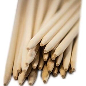 Perfect Stix Wooden Semi-Pointed Corn Dog Stick, 12" Skewer x 1/4" Semi Point (Pack of 125)