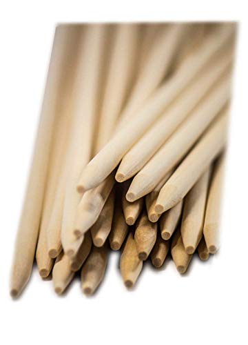 Perfect Stix Wooden Semi-Pointed Corn Dog Stick, 12" Skewer x 1/4" Semi Point (Pack of 125)