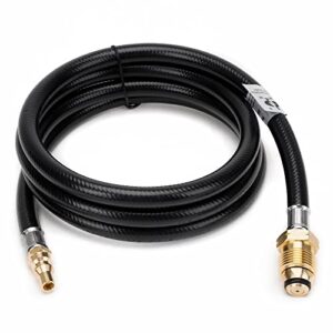 Stanbroil RV Propane Hose with 1/4" Quick Connect and 6 Feet POL Connector for Motorhome Tank RV Camping