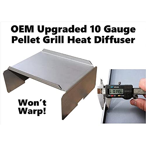 Pellet Grill Heat Diffuser OEM-Extra HEAVY10-ga - fits Traeger, Z Grill, Camp Chef & Others