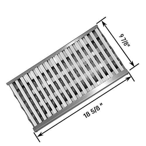 Kalomo 18”Ceramic Rods Radiant Tray for DCS Grills 27DSBQ, 36DBQR, 48EBQAR,BGA36-BQARL,BGA48-BQARN,BGB48-BQARL, Grill Heat Plates Tent Shield BBQ Gas Grill Replace Parts Accessories,Stainless Steel