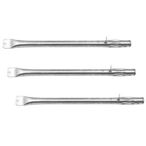 burnindelicio grill parts for gas grill chargriller 3001, 3008, 3030, 4000, 5050, 5252, king griller 3008, 5252 replacement parts stainless steel tube burner (3-pack)