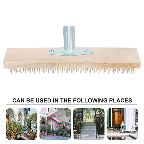 Moss Removal Brush Roof Brush: Moss Cleaner Wire Brush Decking Cleaner Remover for Cracks Flagstone Concrete Pavements Bricks Hoe