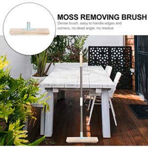 Moss Removal Brush Roof Brush: Moss Cleaner Wire Brush Decking Cleaner Remover for Cracks Flagstone Concrete Pavements Bricks Hoe