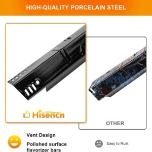 Hisencn Grill Replacement for RevoAce Duel Fuel Gas and Charcoal Grill Combo Grill GBC1793W, Stainless Steel Grill Burners and Porcelain Steel Heat Plates, 3 Pack