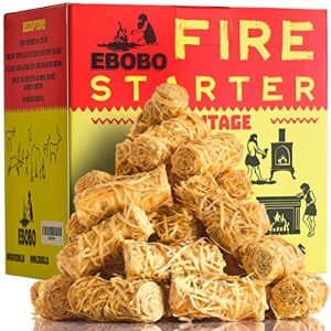 fire starters for fireplace, wood stove, campfires, grill, fire pit, smoker, bbq – odorless charcoal starter sticks, natural firestarters sticks for indoor and outdoor – 50 pcs