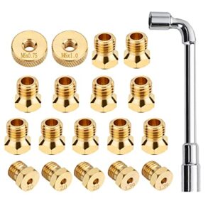 wadeo natural gas orifices nozzle conversion kit, diy burner parts brass jet nozzles for propane to natural gas, compatible with blackstone 28″ & 36″ griddles, rangetop combo, tailgater