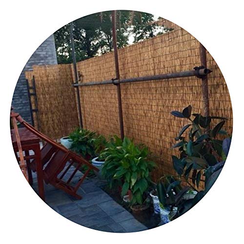 LJIANW Sun Shade Sail, Natural Garden Fence Screening Reed Roll Peeled Reed Fence Garden Privacy Fence Wind Break Screening Wall Roll, 23Sizes (Color : Brown, Size : 1.3x1m)