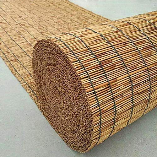 LJIANW Sun Shade Sail, Natural Garden Fence Screening Reed Roll Peeled Reed Fence Garden Privacy Fence Wind Break Screening Wall Roll, 23Sizes (Color : Brown, Size : 1.3x1m)