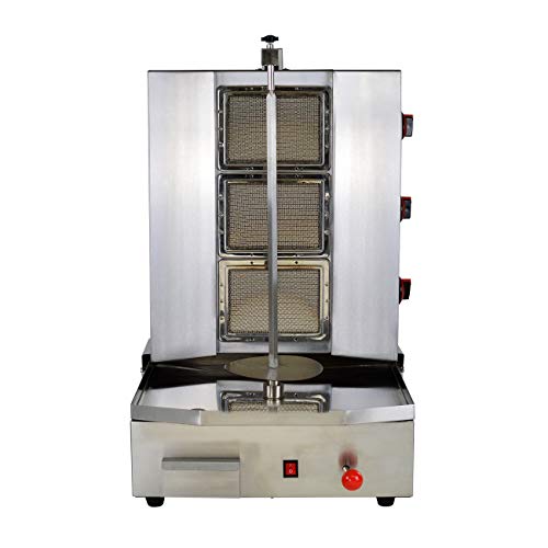 YOOYIST 3 Burners Shawarma Doner Kebab Machine Grill Gyro Automatic Vertical Broiler