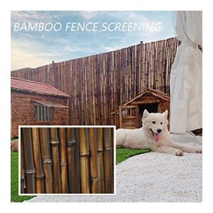 gdming 2020 update bamboo garden fencing screening roll outdoor retro decorative privacy hedging uv fade protected bold natural bamboo durable, 2 colors, 12 sizes (color : brown, size : 1x3m)