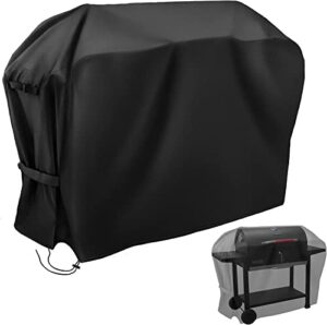 bemece gas grill bbq cover 420d oxford fabric heavy duty waterproof rip-proof uv protection windproof hook & loop straps with handles(30″ x 26″ x 43″)
