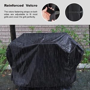 Bemece Gas Grill BBQ Cover 420D Oxford Fabric Heavy Duty Waterproof Rip-Proof UV Protection Windproof Hook & Loop Straps with Handles(30" x 26" x 43")