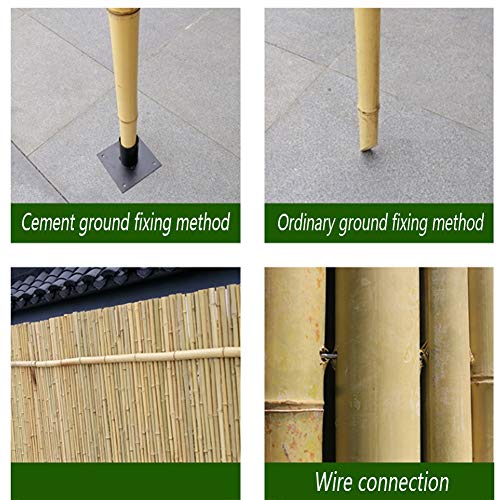 GDMING 2020 Update Bamboo Garden Fencing Screening Roll Outdoor UV Fade Protected Garden Antiseptic Privacy Screen Retro Decorative Courtyard Partition, 2 Colors, 12 Sizes