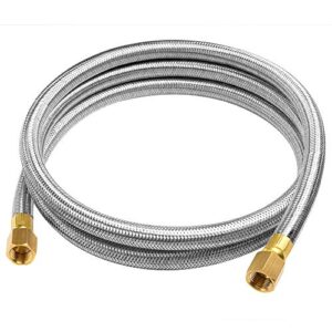 gaspro 6-foot propane hose extension for propane devices with 3/8″ male flare, for rv, gas grill, heater, burner and more, flexible and durable