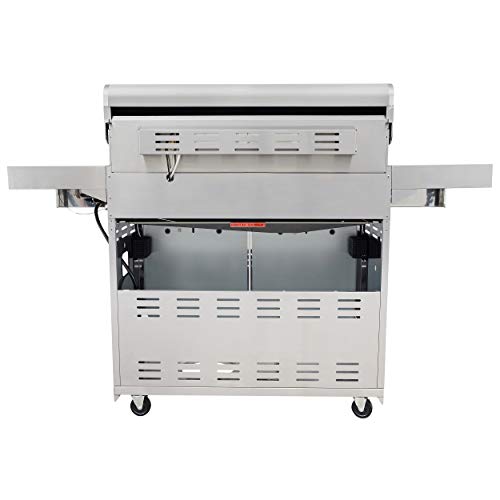 Kenmore PG-A40602SRL 6 Burner Propane Gas BBQ Grill with Side Burner, 73000 Total BTU, Black and Stainless Steel