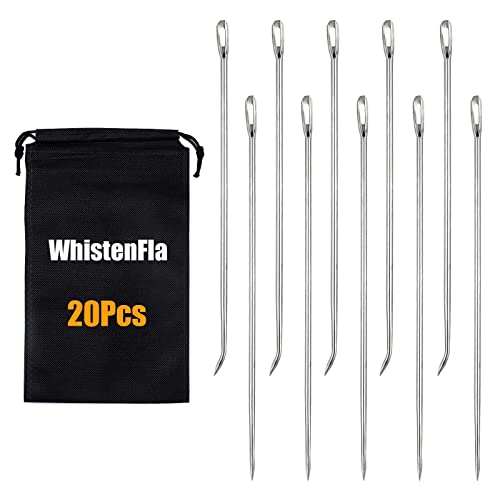 20Pcs Roasting Trussing Needles, 6 Inch BBQ Barbecue Skewers for Grilling, Turkey Pins Metal for Turkey, Chicken, Roasts and Rolled Meats Supplies