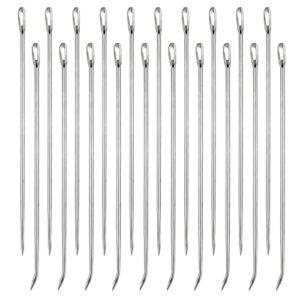 20Pcs Roasting Trussing Needles, 6 Inch BBQ Barbecue Skewers for Grilling, Turkey Pins Metal for Turkey, Chicken, Roasts and Rolled Meats Supplies