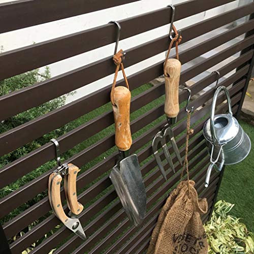 QILIN Garden Decorative Fence, Privacy Screen Courtyard Ground Pipe Fence Inserted Ground Outdoor Gardening Climbing Vine Flower Stand