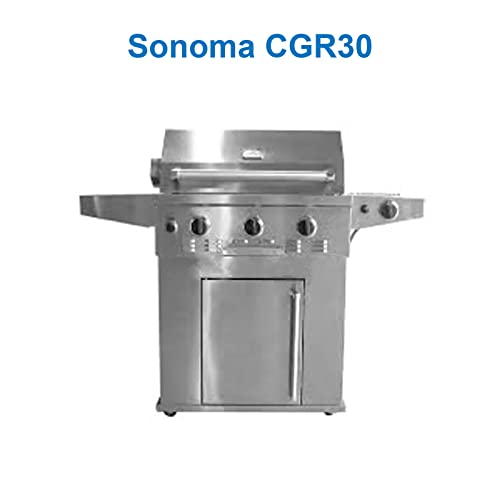 Uniflasy Replacement Kit for Sonoma CGR27, CGR27LP, CGR30, CGR30LP Gas Grill, Include Stainless Steel Burner, Stainless Steel Heat Plates Tent