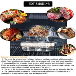 XOIEPZE Pellet Smoker Tube - Smoke Tube for Pellet Smoker With a Stainless Steel Tray - 5 Hours of Billowing Smoke - Smoker Tube Works with Any Grill or Smoker (12" smoker tube)