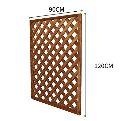 JHZWHJ Garden Fence Privacy Screen Wooden Fence Courtyard guardrail Grid Decoration Pet Fence (Size : 90x120cm)