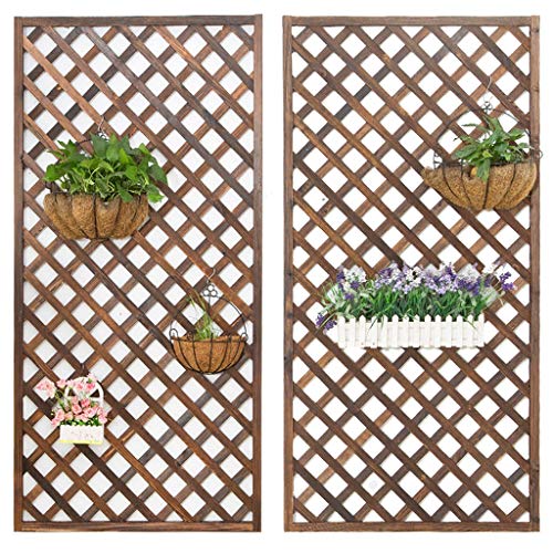 JHZWHJ Garden Fence Privacy Screen Wooden Fence Courtyard guardrail Grid Decoration Pet Fence (Size : 90x120cm)