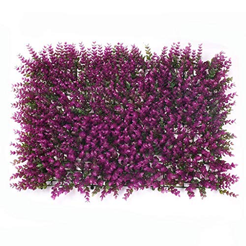 YNFNGXU Green Privacy Protection Screen Hedge Artificial Home Garden Outdoor Fence Backyard Mixed Grass (Color: Purple, Size: 40cm 60cm)