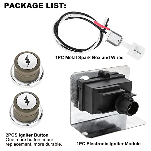 Hicello 67847 Grill Igniter Kit Replace Parts for Weber Genesis 300 Series(2008-2010) E/S-310 & 320,EP/CEP-310 & 320 with 2PCS Electronic Igniter Module