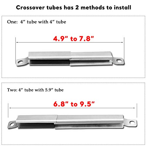 Uniflasy Grill Part Kit for Charbroil Advantage Series 4 Burner 463432215 466433016 469432215 463433016 Cooking Grate Griddle Heat Plate Tent Shield Grill Burner Pipe Adjustable Crossover