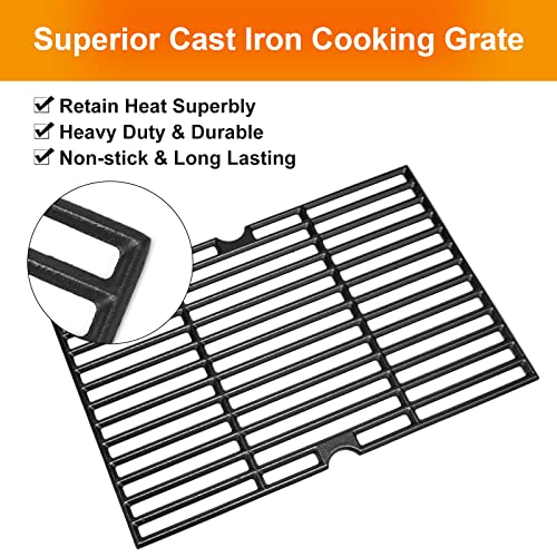 Hisencn 70-01-634 Grill Cooking Grates for Dynaglo DGF350CSP DGF350CSP-D DGF350SNP DGF350SNP-D Cast Iron Grill Grid Replacement Parts