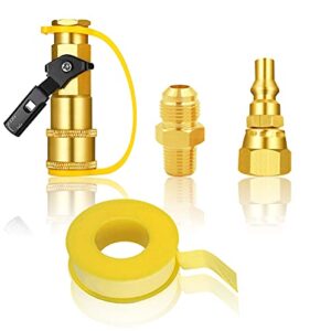 mensi 1/4″ quick connect propane disconnect universal adapter kit convert regulator with 3/8″ female flare to quick-release connection