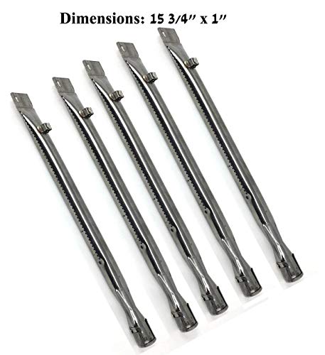 Stainless Steel Burner Replacement for Select Savor Pro, Lowes & Master Forge GD4833, GD4825, 3618ST (5-PK) Gas Grill Models