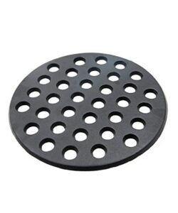 bbq high heat cast iron charcoal fire grate fits for large big green egg fire grate and kamado joe grill parts charcoal grate replacement accessories-9” lfgc