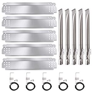 criditpid grill parts kits compatible for nexgrill 5 burner 720-0888 720-0888n 720-0830h, members mark 720-0882d, 5-pack grill burner, heat plate replacement parts for nexgrill 720-0888n